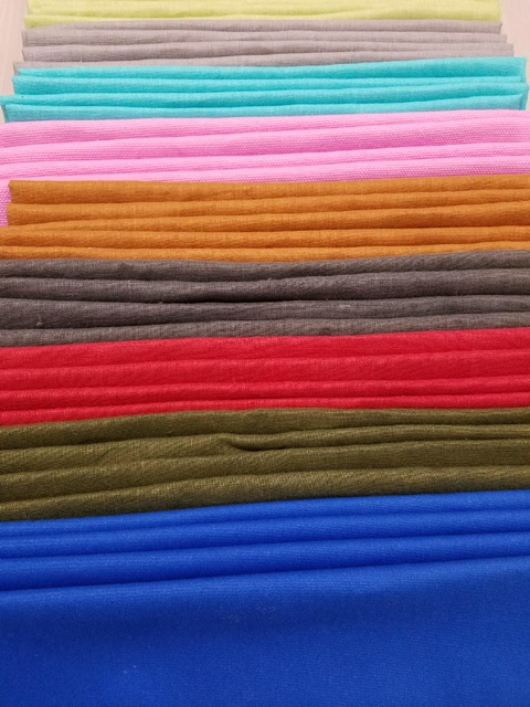Photo of folded multi-color fabrics